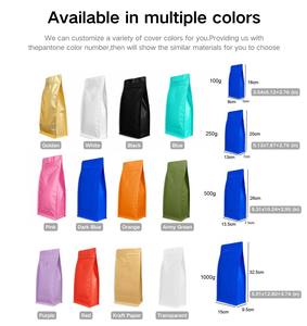 Sac à café personnalisé imprimé rouge, résistant à l'humidité, avec valve et fermeture éclair, sac laminé pour le stockage des aliments, sac en mylar - Product Image 6