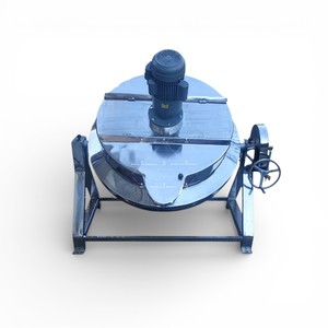 Chaudière à vapeur à double enveloppe en acier inoxydable à prix d'usine, chaudière à vapeur horizontale à double enveloppe, chaudière à double enveloppe à agitation planétaire - Product Image 3