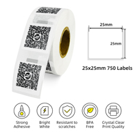 Etiquette carrée multi-usages 1x1 pouce Compatible Dymo 30332 Etiquettes thermiques autocollantes