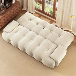 Modern Tufted Fabric <b>Sofa</b> <b>Bed</b> Foldable Loveseat Upholstered Sleeper Couch for Living Room Bedroom Hotel - Product Image 1