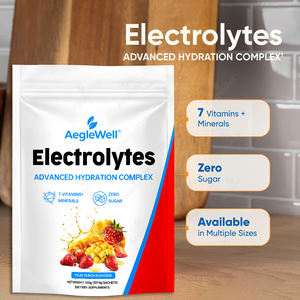 AegleWell Advanced Hydration, Polvo de Electrolitos, Suplemento de Hidratación con <span class=keywords><strong>7</strong></span> Vitaminas + Minerales, Sobres de Electrolitos de Dosis Única - Product Image 3