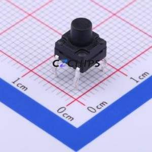 TC-FS66D-C-G Tactile Switch Through hole Component (THT)-4P,6x6mm Switch Single Pole Single Throw Round Button 2.6N Through Hole - Product Image 1