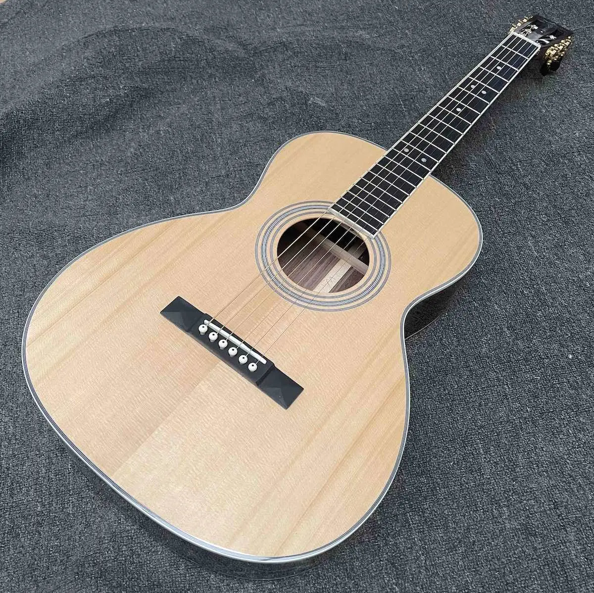 جيتار صوتي مقاس 39 بوصة بتصميم مخصص من OO، جيتار مصنوع يدويًا من الخشب الصلب، جيتار بتصميم OOO palor