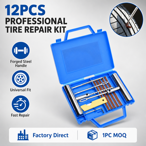 Kit Profesional de Reparación de Neumáticos Pinchados de 12 Piezas, Juego Universal de Extracción de Pinchazos de Emergencia, <span class=keywords><strong>Precio</strong></span> de Fábrica con MOQ de 1 Pieza, Listo para Enviar - Product Image 1