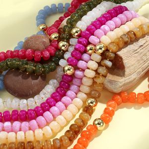 Collana con perline TD, perline in resina, per vacanze estive al mare, stile bohémien, con sfere grandi blu e <span class=keywords><strong>oro</strong></span>, tendenza 2026, gioielli alla moda - Product Image 4