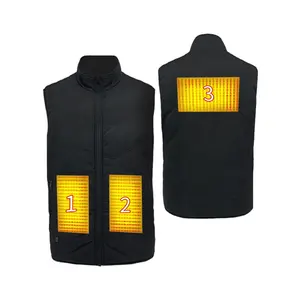 Factory Winter Jacket Battery Heated Jacket Soft Lightweight Heat Body Warm Removable USB Vest Machine Washable