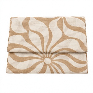 Women's <b>Black</b> <b>White</b> Abstract Swirl Printed Cotton Lightweight Sweat-Wicking Breathable Summer Fashion Wrap Shawl <b>Scarf</b> Wholesale - Product Image 3