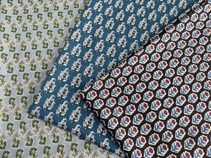 Breedte 135 cm Breedte 100% huidvriendelijk langstapelig katoen - Indiase blokprint (Blur Dye) - Product Image 2