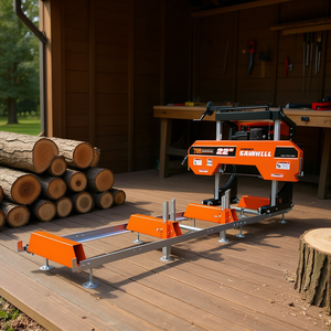 Sierra de Madera Portátil Industrial Tmg de 22 Pulgadas con Motor de 7 HP, Máquina Horizontal para Cortar Madera - Product Image 2