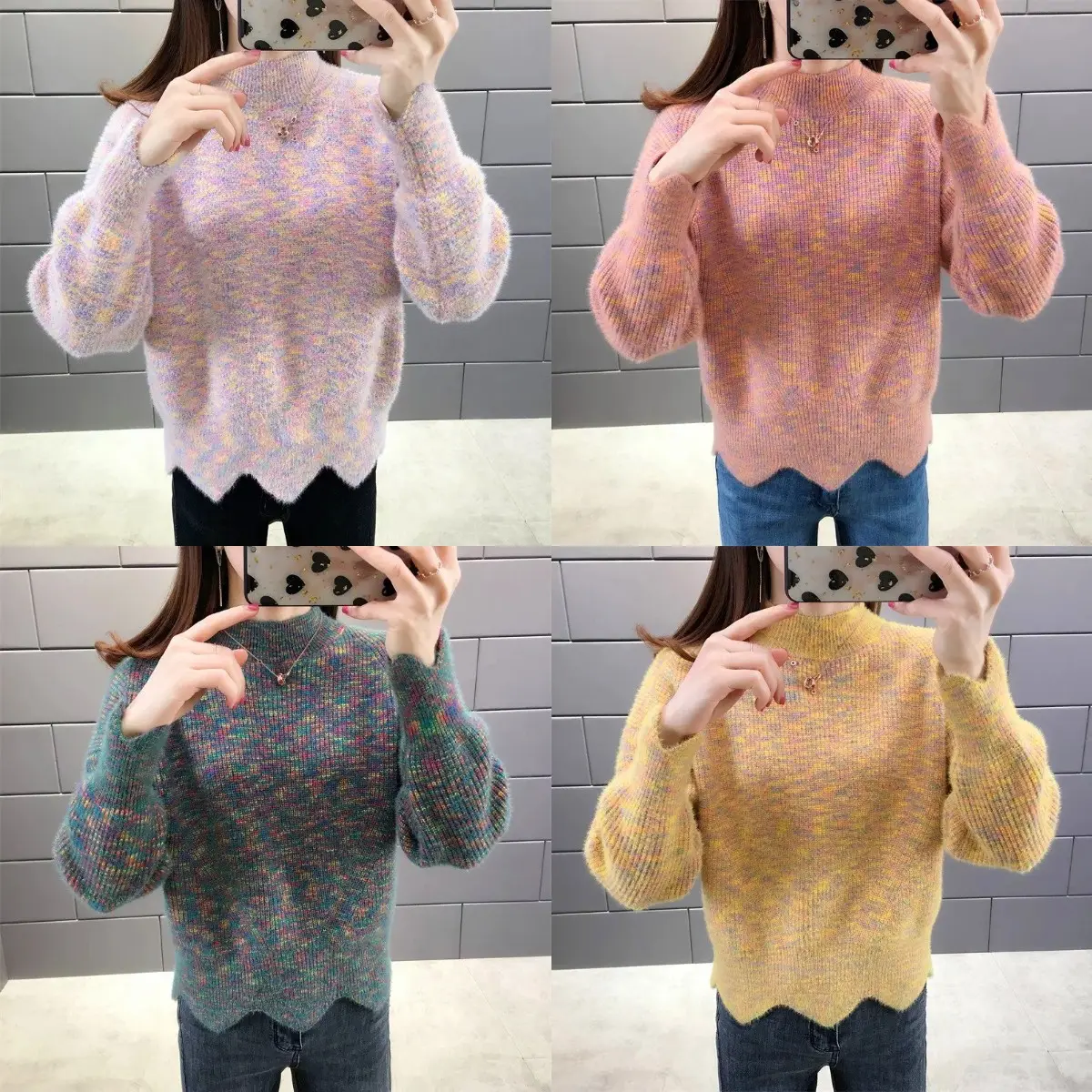 Manufacturers wholesale low - cost women's sweater Korean version of fashion loose jumper knitwear