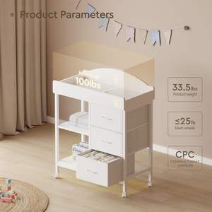 Table à <span class=keywords><strong>langer</strong></span> pour bébé tiroirs amovibles <span class=keywords><strong>armoire</strong></span> non toxique pour bébé nouveau-né ensembles de vêtements pour bébé 0-3 mois pour garçon - Product Image 5