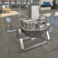 Marmite de cuisson industrielle à vapeur pour sandwichs, machine électrique inclinable pour mélanger les confitures de fruits, cuve à double enveloppe, pour boulangerie et usine d'assaisonnements