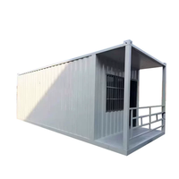 Maisons en conteneur préfabriquées 20 pieds Garage préfabriqué paquet plat Maison modulaire en conteneur pliable personnalisé de luxe