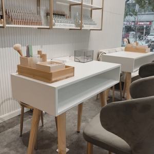 High Quality Light Luxury Modern Beauty Professional Equipment <b>Salon</b> Furniture <b>Nail</b> Manicure Table With <b>Chairs</b> - Product Image 3