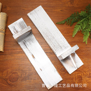 <b>Wall</b> <b>Mounted</b> Wooden Candle Holder <b>Shelf</b> Rectangle Decorative For Bedroom Living Room - Product Image 4
