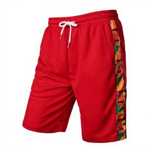 Pantalones Cortos Bermuda Rojos para Hombre, con Logotipo Frontal, Cintura Elástica, Franja Lateral, Secado Rápido - Product Image 1