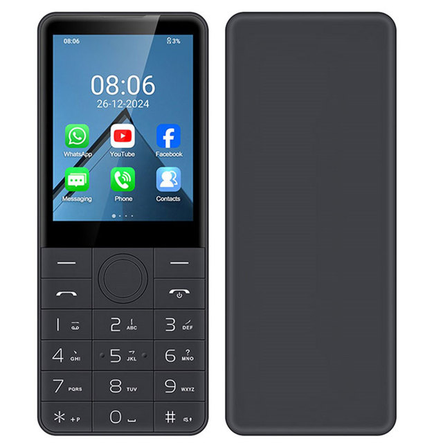 Android Smart Feature Phone 4G Smart Button Phone 2.8 Inch Keypad Dual SIM Without Camera IPS Display WiFi GPS 2100mAh