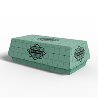 Boîte à pain rectangulaire personnalisée en carton alimentaire, boîte à pâtisserie avec couvercle rabattable, impression de logo personnalisée, emballage pour pâtisserie