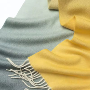 Écharpe unisexe longue et oversize en 100 % laine d'agneau, design dégradé doux et chaud pour l'hiver, vente en gros directe usine - Product Image 4