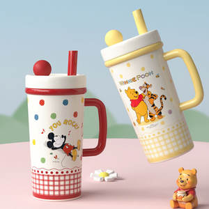 <strong>Winnie</strong> <strong>Pooh</strong> Ceramic <strong>Mug</strong> Large Capacity With Lid And Handle Cartoon Design For Coffee Milk Breakfast Use - Product Image 3