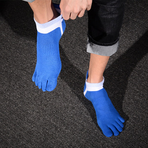 Chaussettes d'été en filet à 5 doigts pour hommes, respirantes, en coton, maille sportive, anti-frottement, Liaoyuan, vente en gros d'usine - Product Image 5