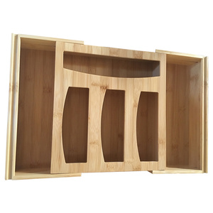Bamboo Ziplock Bag Storage Organizer for Drawer Laser Printing Food Sandwich Storage Bag Organizer Holder