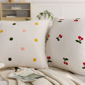 Teddy velours brodé canapé taie d'oreiller conception <span class=keywords><strong>de</strong></span> fruits frais pour salon lit repos et lecture Accent oreiller - Product Image 4