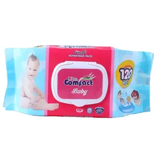 Factory Direct Baby Schoonmaken Nat Tissue 120 Count Soft Non-woven Babydoekjes Met Deksel Voor Baby 'S