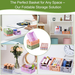 Panier de rangement pliable multifonctionnel <span class=keywords><strong>en</strong></span> plastique personnalisé <span class=keywords><strong>en</strong></span> usine, bac pliable et repliable pour l'organisation de la cuisine - Product Image 4