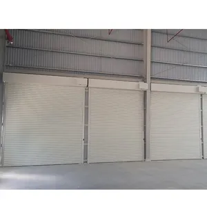 Puerta de garaje con aislamiento automático de acero, persiana enrollable de hierro y policarbonato eléctrico