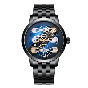 New Product Private Label Stainless Steel Waterproof Watch For Men Mechanical Skeleton Automatic Wrist Watch