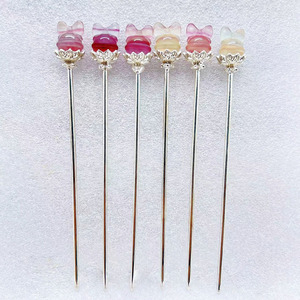 Nuevas llegadas artesanías de piedra semipreciosa, barra de pelo de cristal, horquilla de piedra de amatista cruda Natural para regalo - Product Image 6