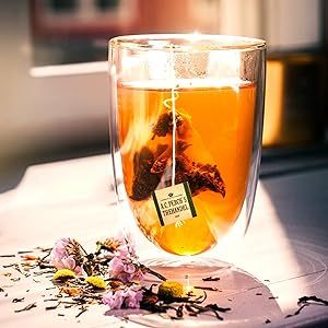 Thé en vrac mélangé frais aux tranches <span class=keywords><strong>de</strong></span> fruits et fleurs, saveur fraise et orange, boîte <span class=keywords><strong>de</strong></span> 250g pour tasses et bouteilles - Product Image 6