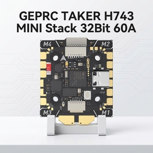 GEPRC TAKER H743 <span class=keywords><strong>MINI</strong></span> Stack 32Bit 60A 20x20 Contrôleur de vol STM32H743 ICM42688P Double BEC 3-8S Drone FPV Quadricoptère - Product Image 1