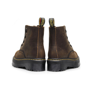 Stivali da <span class=keywords><strong>Donna</strong></span> alla Moda con Plateau a Metà Polpaccio, Taglie Grandi, in Vera <span class=keywords><strong>Pelle</strong></span> Bovina, Scarpe Chunky da <span class=keywords><strong>Donna</strong></span>, <span class=keywords><strong>Stivaletti</strong></span> Midi da <span class=keywords><strong>Donna</strong></span> Stile College - Product Image 6