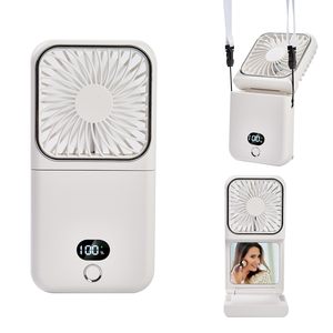 Foldable Neck Hanging Fan <b>USB</b> Handheld Portable Fan Wearable Folding Fan - Product Image 1