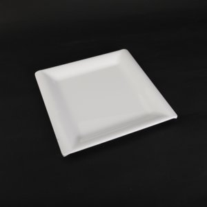 Assiette en mélamine moderne A5 bleu diamant, 8 pouces, carrée, rectangulaire, brillante, écologique, durable, vaisselle de camping en gros - Product Image 3