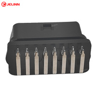 OBD 2 OBD2 Conector pin hembra de 16 pines niquelados con pines de 90 grados doblados hacia el lado estrecho