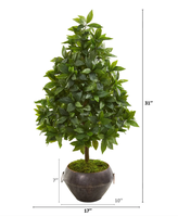 OH ARTS Nouveau design d'Arbousier artificiel Fausse plante pour la maison, le bureau et le centre commercial Décoration écologique durable Vert vif