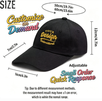 Casquettes de baseball 100 % coton brodées sur mesure, texte et logo personnalisés, cadeaux personnalisés, unisexe, adultes, design 6 panneaux, modèle courant