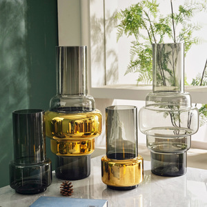 <span class=keywords><strong>Vaso</strong></span> da fiori In cristallo nordico di lusso In vetro per decorazioni per la casa set di vasi da tavolo alla rinfusa - Product Image 2