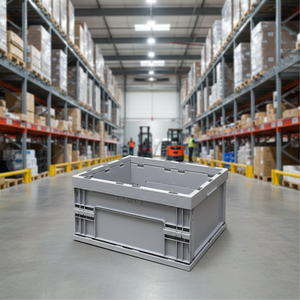 C-4322 Etap Foldable Nestable Plastic Folding Container Space-Saving <b>Crate</b> for Industrial Storage - Product Image 3
