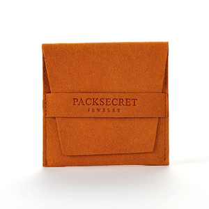 PackSecret Wholesale High-end Custom Logo Printed Microfiber <b>Envelope</b> Pocket Pouch for Ring Necklace Jewelry Bag Packaging - Product Image 1