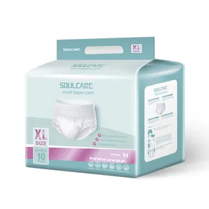 Incontinence Pull Up Printed Pant Style Diaper Underwear Free Sample in Stock Lot for Adult Potty Training