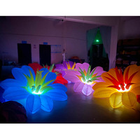 Décoration de fête Alice au pays des merveilles, fleur gonflable lumineuse et colorée