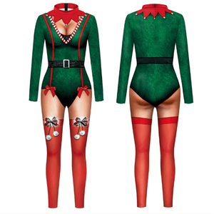 New Phong Cách Giáng Sinh Halloween Cosplay Đảng Bodysuit Dài Tay Áo Vớ Movie Trang Phục - Product Image 3
