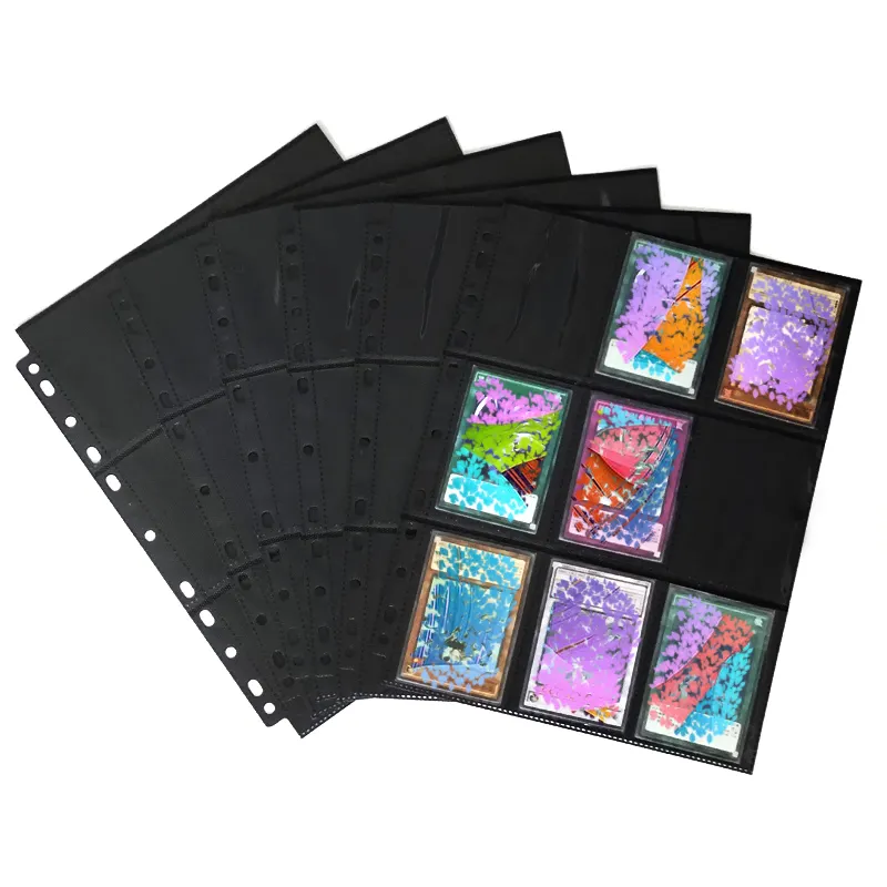 Trading Binders Folder Elastic Strip Waterproof 9 pocket Pu Leather Album Trading Card Binder