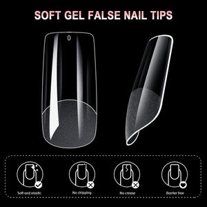 600 pièces couverture complète presse sur ongles conseils Stiletto amande carré cercueil français faux faux imbiber <span class=keywords><strong>Gel</strong></span> ongles <span class=keywords><strong>Extension</strong></span> conseils <span class=keywords><strong>Capsule</strong></span> - Product Image 5