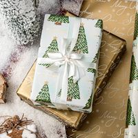 Papier d'emballage de Noël en feuille d'or, papier d'emballage cadeau de Noël imprimé sur mesure