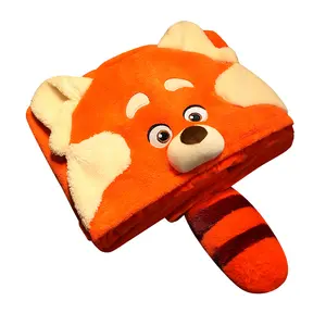 Накидка-одеяло Red Fox с хвостом, мягкая плюшевая игрушка с животными на заказ, другие одеяла, подарок на день рождения, домашний декор, плюшевое одеяло